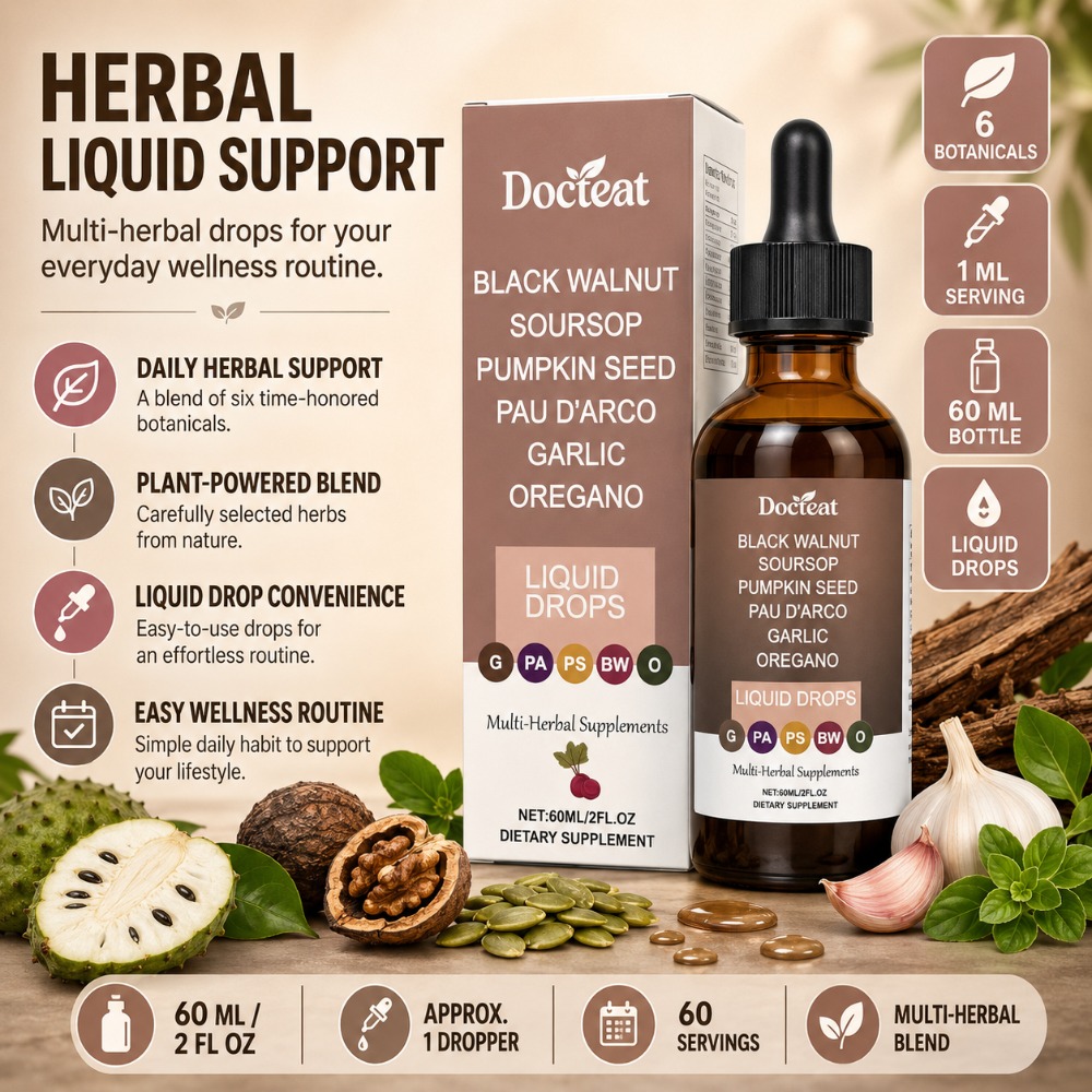 Herbal Wellness Liquid - Docteat Gouttes Liquides de Noix de