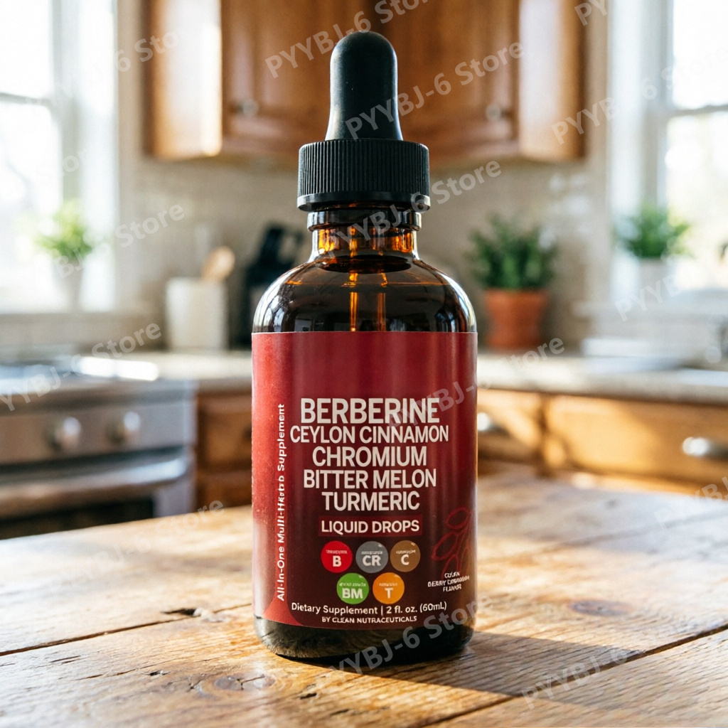Herbal Wellness Liquid - Gouttes liquides de berbérine, chrome, curcuma