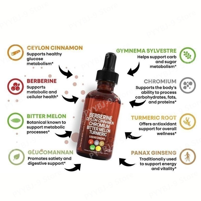 Gouttes liquides de berbérine, - Herbal Wellness Liquid avis et prix