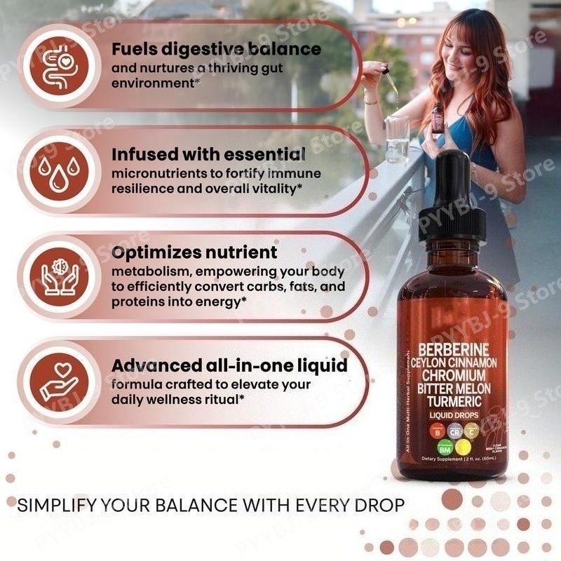 Gouttes liquides de berbérine, - Herbal Wellness Liquid avis et prix