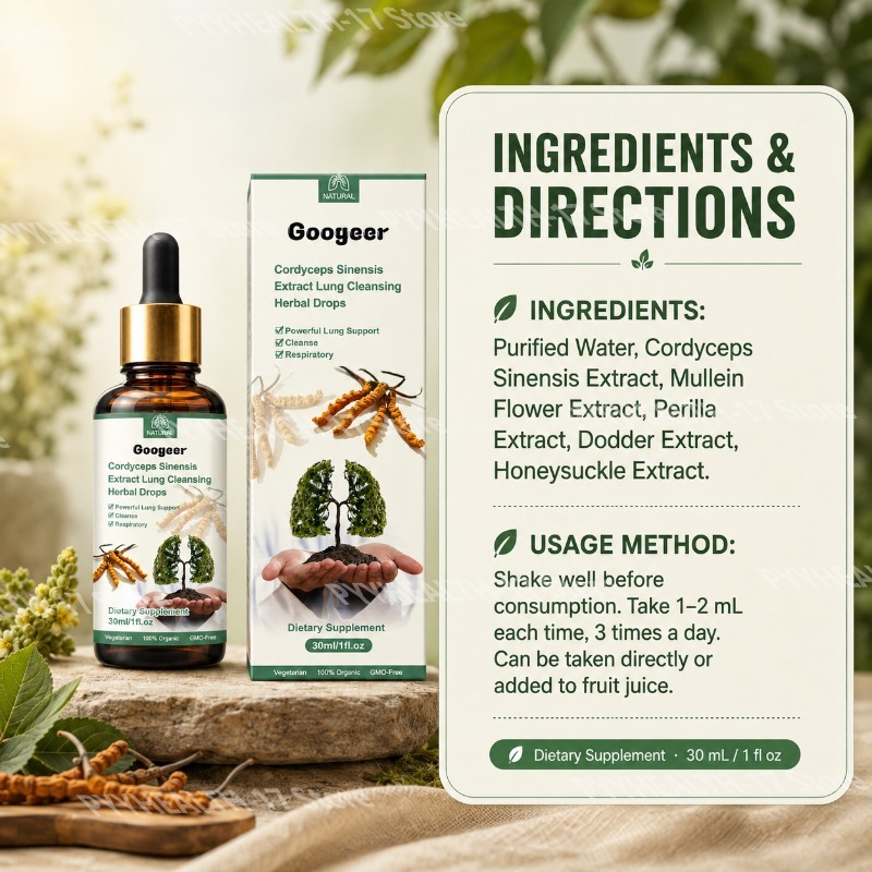 Googeer Cordyceps Drops, compl - Herbal Wellness Liquid avis et prix